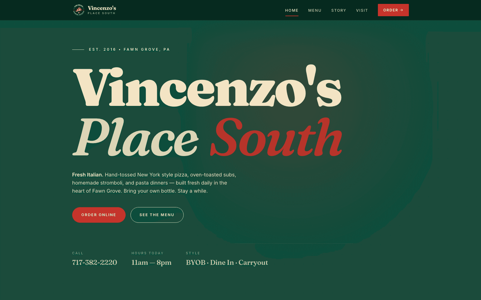 Vincenzo’s Place South website